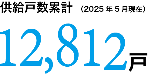 供給戸数累計(2025年5月現在)12,812戸