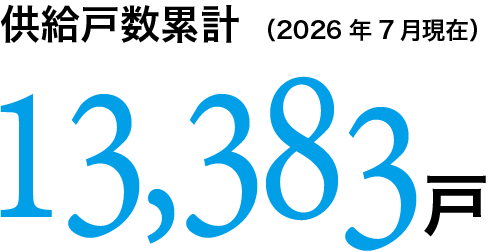 供給戸数累計(2025年5月現在)12,812戸
