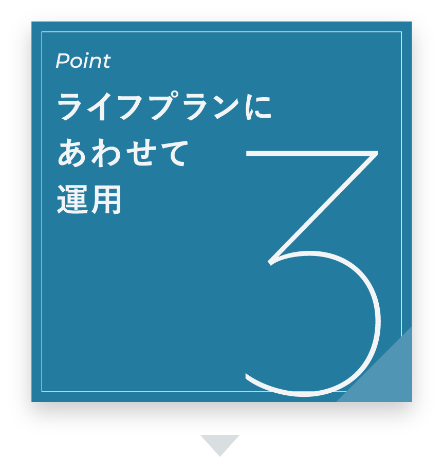 Point3 ライフプランにあわせて運用