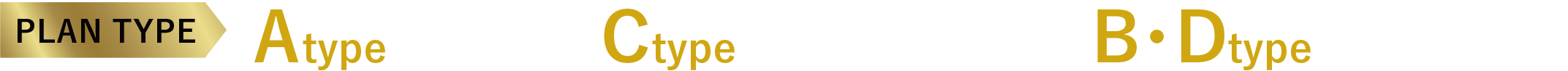 PLAN TYPE Aタイプ完売！Cタイプ残りわずか！B・Dタイプ最終1邸！