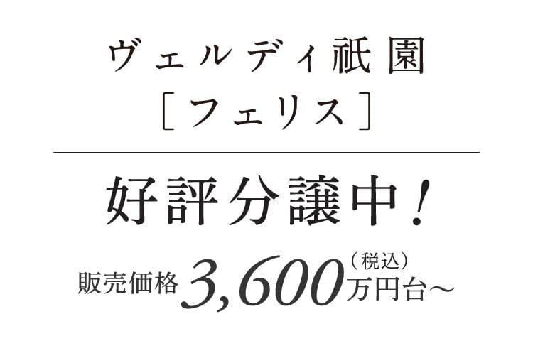 ヴェルディ祇園［フェリス］好評分譲中！ 販売価格3,600万円台〜
