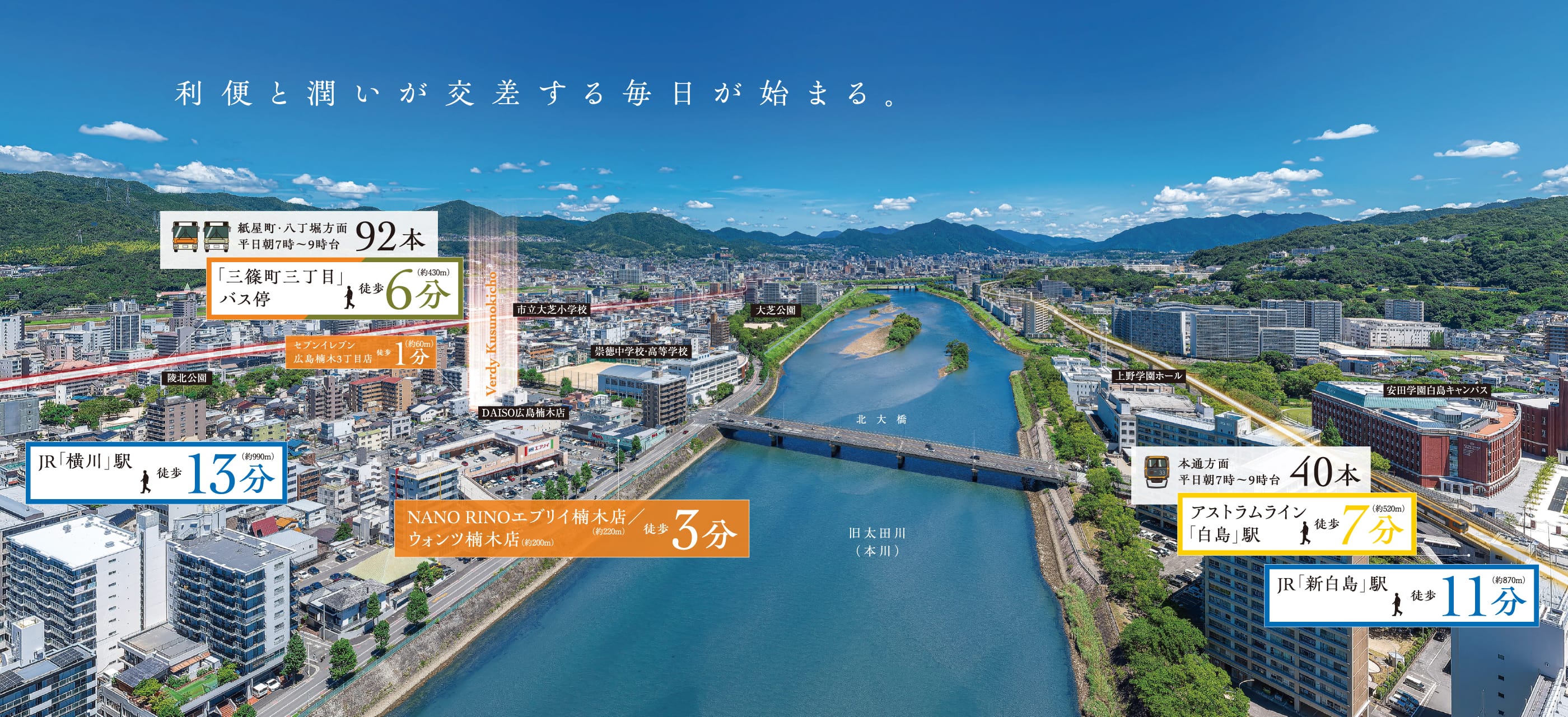 利便と潤いが交差する毎日が始まる。