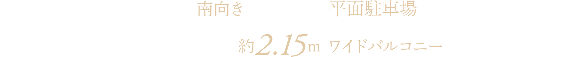 全戸南向き 敷地内平面駐車場 全戸奥行最大約2.15ｍ＊ワイドバルコニー